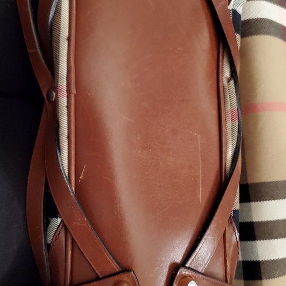 AUTHENTIC BURBERRY BRIDLE HOUSE CHECK GOSFORD HOBO XL - Picture 9 of 10